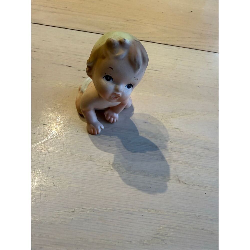 vintage 1960s Napco bisque porcelain "piano baby" figurine